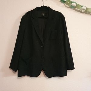 Talbots black with white speckled wool blazer size 22w